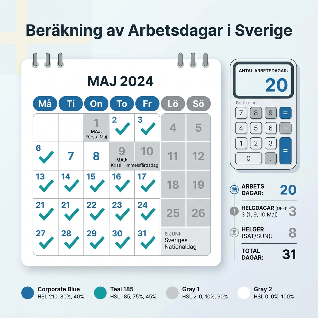 Hur beräknas arbetsdagar och röda dagar i Sverige? Lagar och undantag